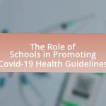 The Role of Schools in Promoting Covid-19 Health Guidelines