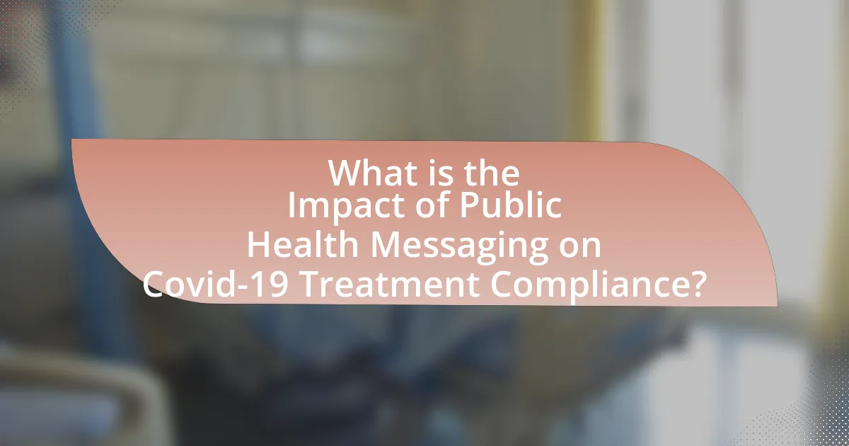 What is the Impact of Public Health Messaging on Covid-19 Treatment Compliance?